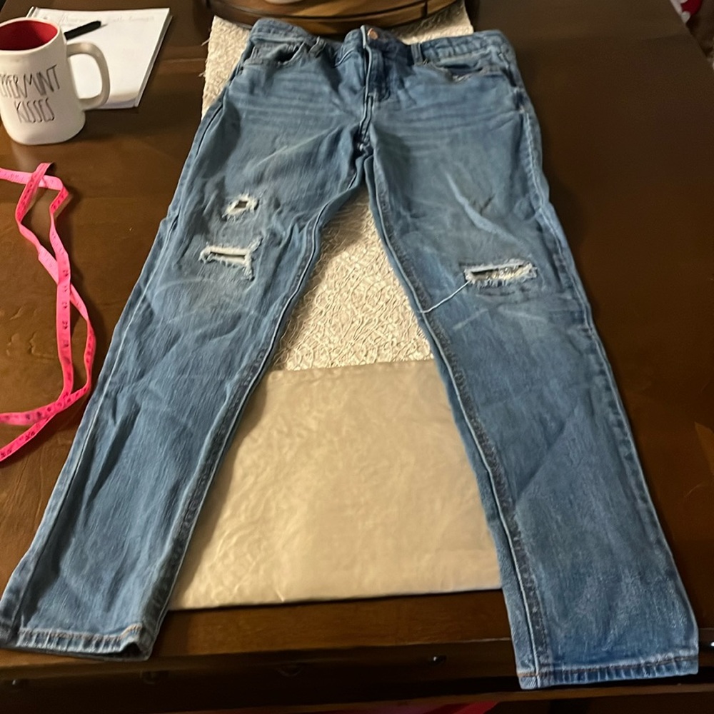 Girls jeans cat and Jack holes with sequins
